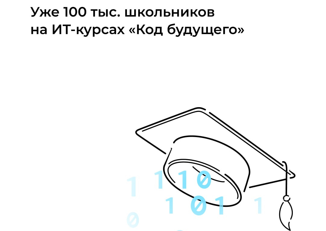 100 тысяч школьников подали заявки на бесплатные ИТ-курсы «Код будущего»