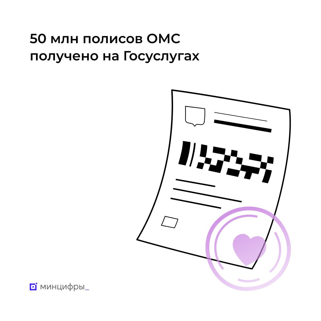 Половина пользователей Госуслуг получили цифровой полис ОМС